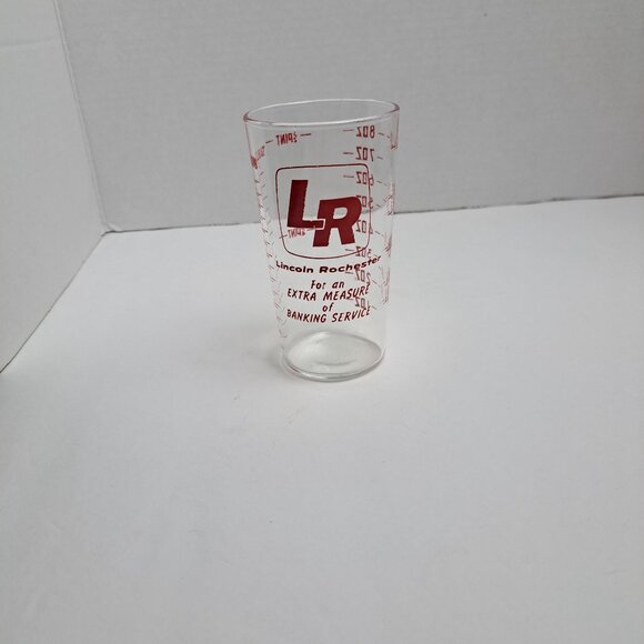 Vintage Advertising Measuring Glass Lincoln Rochester Bank Collectible Promo - Picture 4 of 13